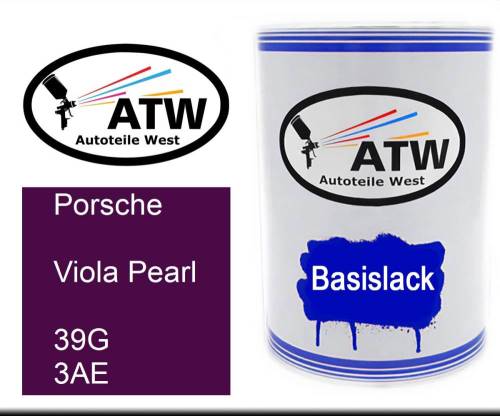 Porsche, Viola Pearl, 39G 3AE: 500ml Lackdose, von ATW Autoteile West.